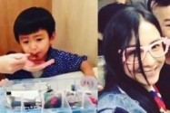 [视频]张柏芝带两子用餐 小儿子吃饭超萌