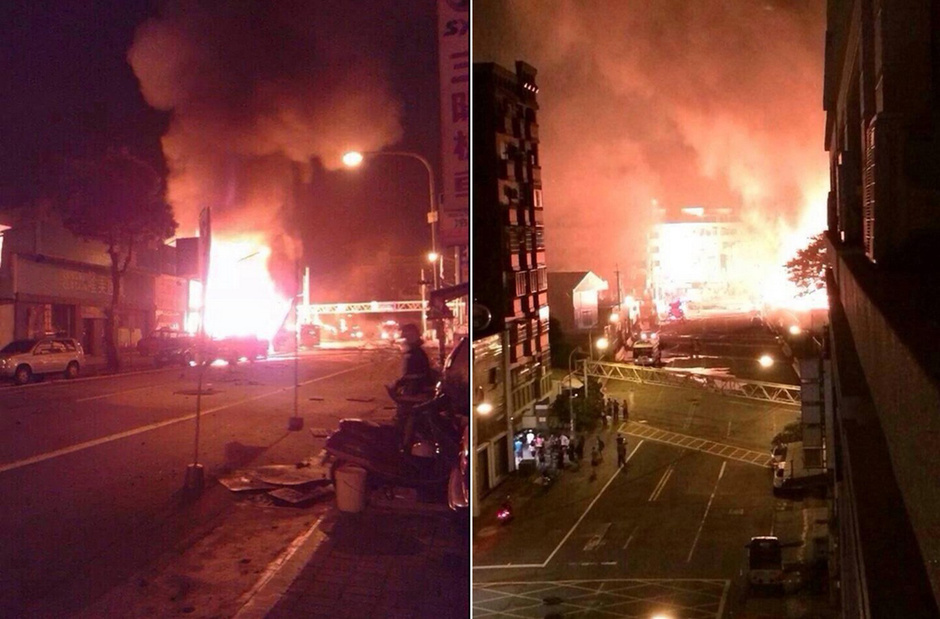 [视频]高雄燃气爆炸：或因管线爆炸一路炸开沿线道路