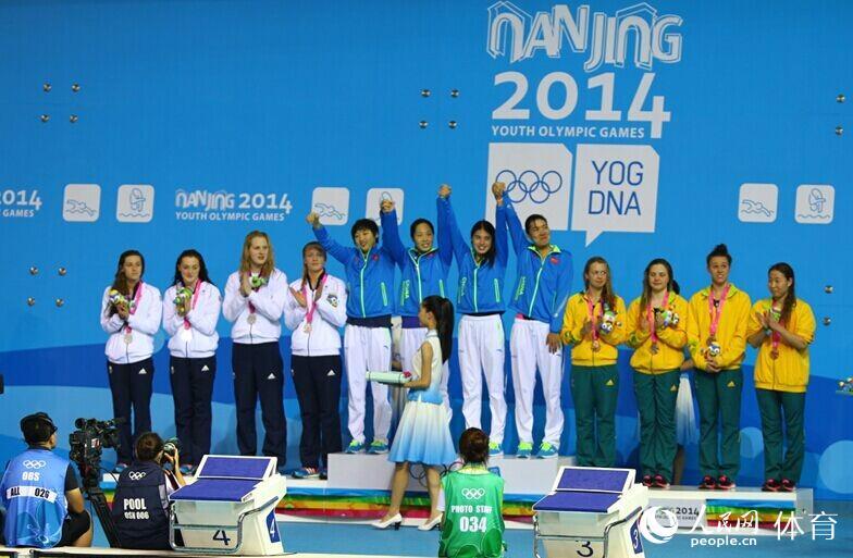 [视频]女子4×100米混合泳中国夺冠