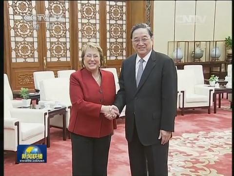 [视频]俞正声会见智利总统