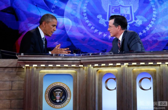 [视频]奥巴马怒闯脱口秀现场 客串主持人讲段子