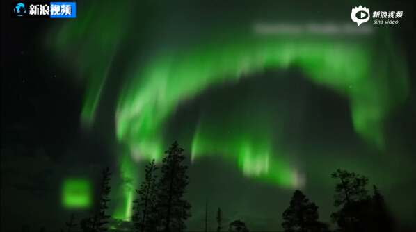[视频]太阳风暴擦撞地球 引发璀璨亮丽北极光