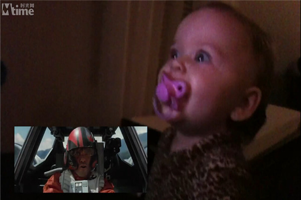 [视频]《星战7》预告惊呆小朋友！ 奶嘴吓掉萌值爆表 