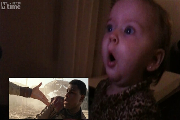 [视频]《星战7》预告惊呆小朋友！ 奶嘴吓掉萌值爆表 