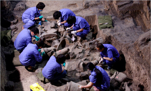 [视频]秦兵马俑二号坑开始二次挖掘 内有多兵种混合军阵