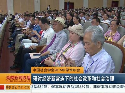 中国社会学会2015年学术年会 研讨经济新常态下的社会改革和社会治理