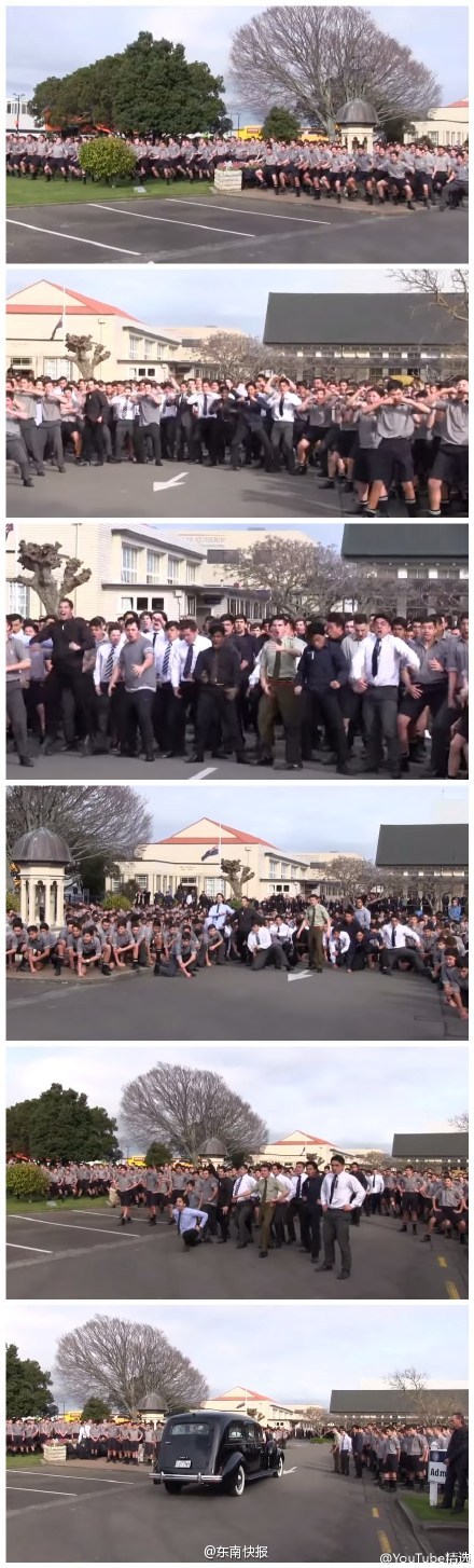 [视频]新西兰1700名学生跳战舞为逝世老师送行