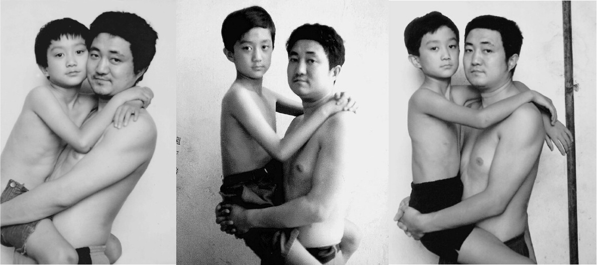[视频]父子同一姿势拍照近30年 从羞于拥抱拍到三代同堂
