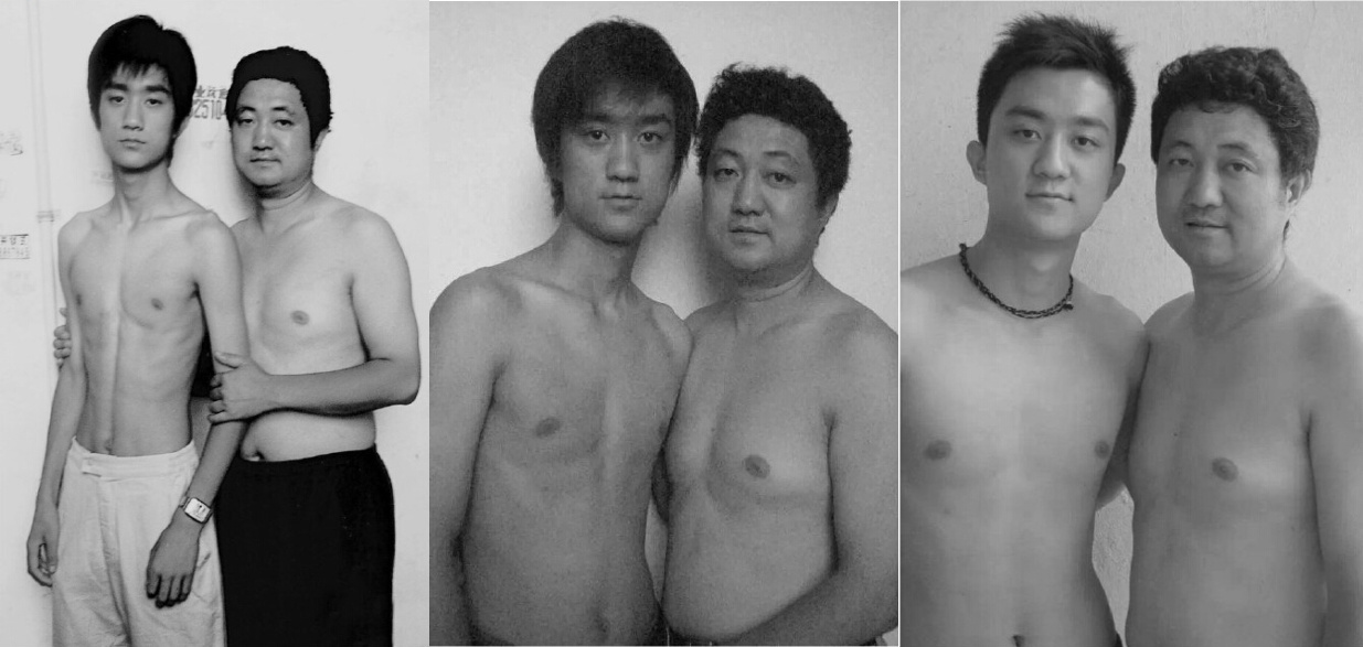 [视频]父子同一姿势拍照近30年 从羞于拥抱拍到三代同堂