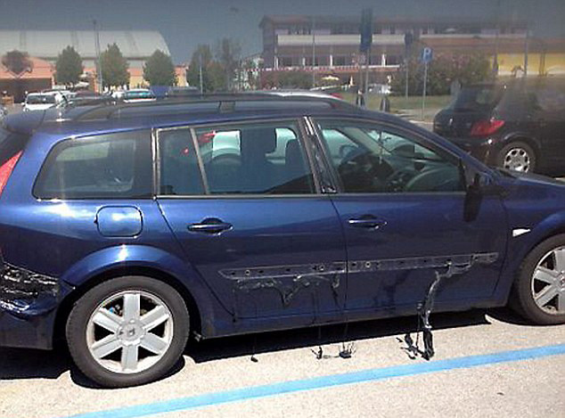 [视频]实拍意大利轿车当街熔化 欧洲热浪来袭近60度