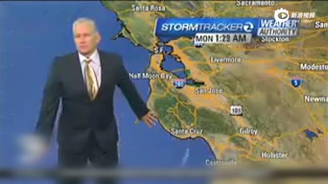 [视频]实拍美天气主播直播现场遇4级地震 惊吓扶墙