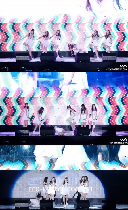 [视频]韩女团GFriend4分钟群舞摔足6次 仍带笑完成表演