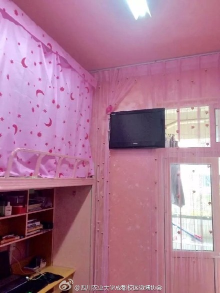 [视频]四川高校惊现“少女粉系”男生宿舍