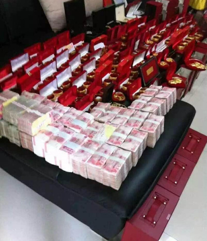 [视频]广东又现土豪婚礼：新娘脖子挂满金手镯