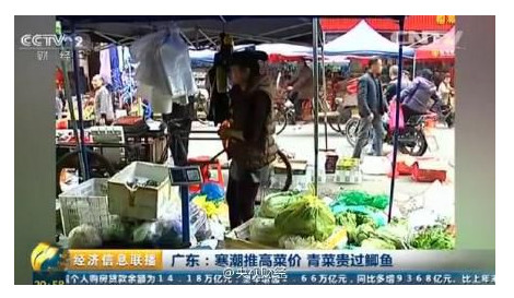 [视频]南方菜价疯涨：一公斤香菜47元 青菜比鲫鱼贵