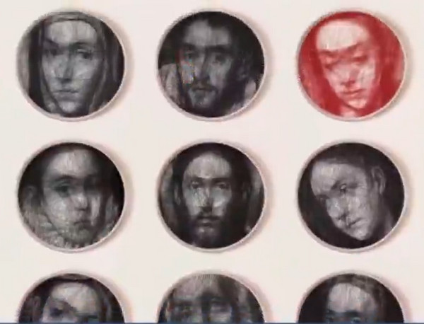 [视频]艺术家作画不用笔 1500米棉线画出唯美肖像