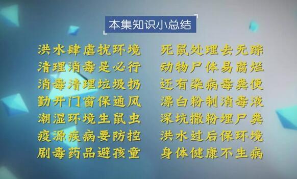 [洪涝灾后卫生防疫科普短片]环境卫生篇 