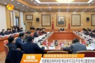 湖南省委常委会召开会议 杜家毫主持并讲话 传达学习习近平总书记重要讲话精神